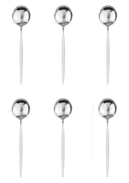 Beyaz Gümüş 6 Adet Mini Karıştırma Kaşığı Kahve Çay Paslanmaz Çelik Küçük Kaşık Sos Tuz Şeker Siyah Altın Çay Kaşığı Seti Sofra (Yurt Dışından) fiyatları