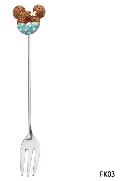 07 Paslanmaz Çelik Çörek Kaşığı Çatal Kek Kahve Tatlı Çay Dondurma Karıştırma Kaşığı Şeker Sevimli Karikatür Çay Kaşığı Çocuk Yemek Takımı (Yurt Dışından)
