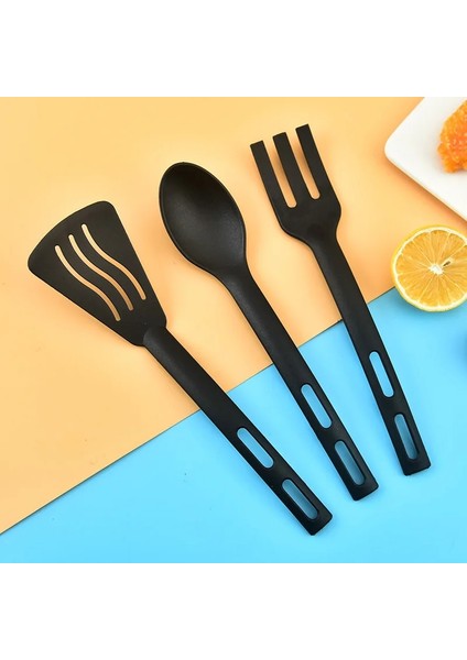 Stil 3 Mutfak Eşyaları Set Servis Pişirme Mutfak Çatal Kaşık Silikon Kiti Spatula Sofra Taşınabilir Kamp Plastik Oluklu Sofra Takımı (Yurt Dışından) modelleri