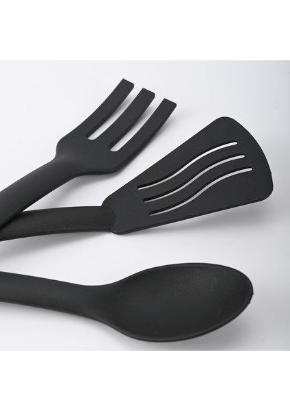 Stil 3 Mutfak Eşyaları Set Servis Pişirme Mutfak Çatal Kaşık Silikon Kiti Spatula Sofra Taşınabilir Kamp Plastik Oluklu Sofra Takımı (Yurt Dışından) indirimleri
