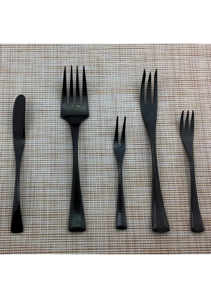 Yemek Kaşığı Jankng 1 Parça Siyah Çatal Bıçak Kaşık Seti 18/10 Paslanmaz Çelik Batı Gümüş Gıda Sofra Setleri Çatal Biftek Tereyağı Bıçağı Yemek Takımı (Yurt Dışından)