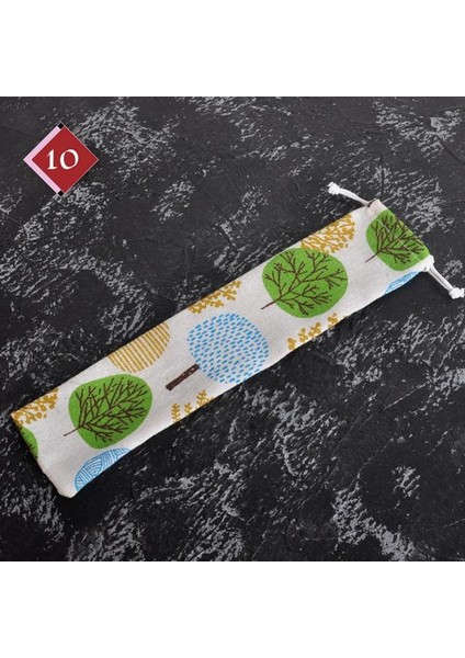 08 Taşınabilir Çatal Çanta Kumaş Keten Sofra Bıçak Çatal Kaşık Konteyner Balık Çizgili Baskı Japonya Tarzı Yemek Takımı Çanta Mutfak Için (Yurt Dışından)