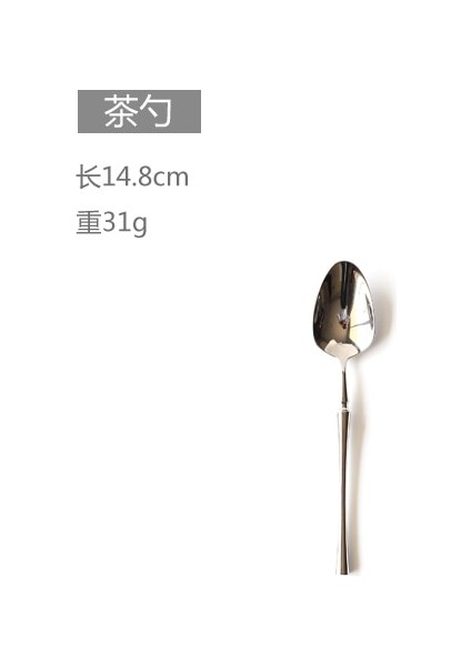 Çay Kaşığı Yeni Gümüş Çatal Lüks 304 Paslanmaz Çelik Yemek Takımı Seti Ayna Parlatma Sofra Seti Yemek Bıçağı Tatlı Çatal Kaşık (Yurt Dışından)