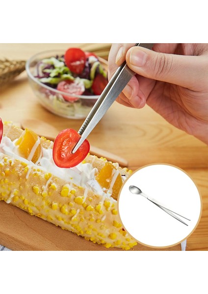 B Mor 2 In 1 Tadım Kaşığı Çift Fonksiyonlu Tat Kaşık Gümüş Parti Mutfak Aksesuarları Kokteyl Tadım Meze Çelik 304 (Yurt Dışından)