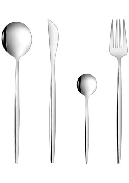 4 Adet Çatal Gümüş 4 Adet Altın Çatal Bıçak Kaşık Seti Paslanmaz Çelik Bıçak Çatal Kaşık Sofra Sofra Takımı Seti Festivali Mutfak Yemek Takımı Hediye (Yurt Dışından) fiyatları