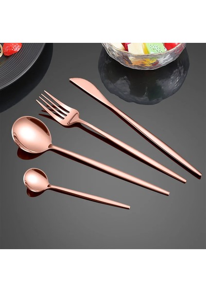 4 Adet Çatal Gümüş 4 Adet Altın Çatal Bıçak Kaşık Seti Paslanmaz Çelik Bıçak Çatal Kaşık Sofra Sofra Takımı Seti Festivali Mutfak Yemek Takımı Hediye (Yurt Dışından) fırsatları