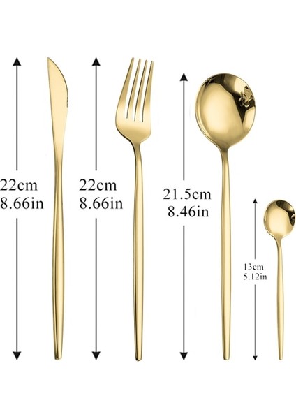 Altın Yemek Takımı Gökkuşağı Gümüş Çatal Bıçak Kaşık Seti 304 Paslanmaz Çelik Lüks Sofra Takımı Ev Çatal Kaşık Bıçak Mutfak Yemeği Seti Damla Gemi (Yurt Dışından)