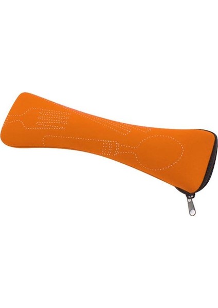 Turuncu 1 Adet Yıkanabilir Sofra Fermuarlı Çanta Seyahat Çatal Bıçak Takımı Seti Durumda Taşınabilir Kese Akşam Yemeği Için Seyahat Kamp Sofra (Yurt Dışından)