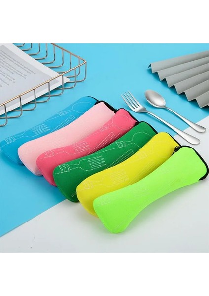 Gül Kırmızı Taşınabilir Sofra Çantası Çatal Bıçak Takımı Çantası Yemek Konteyner Tutucu Seyahat Ambalaj Saklama Kutusu Yemek Takımı Piknik Çatal Kaşık Çantası (Yurt Dışından) indirimleri