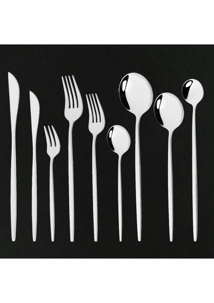 1 Adet Tatlı Bıçağı Yemek Takımı Batı Ayna Gümüş Çatal Bıçak Kaşık Seti Paslanmaz Çelik Sofra Ev Çatal Kaşık Bıçak Mutfak Gümüş Yemek Takımı (Yurt Dışından) fiyatları