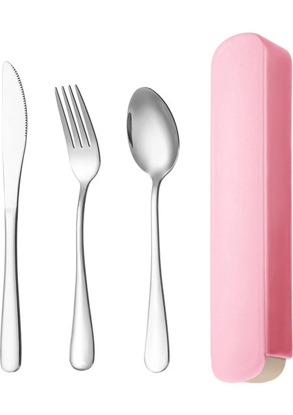 Kapak Kutusu Mavi Chopstick Çatal Kaşık Kamp Seti Paslanmaz Çelik Çatal Seyahat Seti Saklama Kutusu ile Taşınabilir Yeniden Kullanılabilir Mutfak Eşyaları Ev Gereçleri (Yurt Dışından) fırsatları