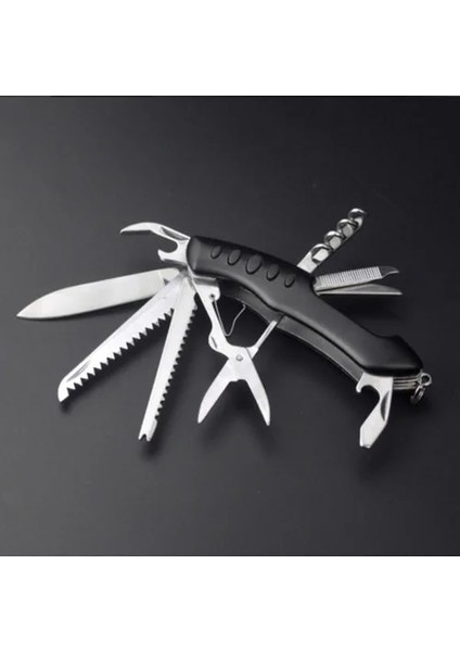 Siyah 11 In 1 5/7/9/11 In 1 Paslanmaz Çelik Ordu Bıçaklar Çok Fonksiyonlu Katlanır Bıçak Cep Avcılık Açık Kamp Survival Edc Bıçak Aracı (Yurt Dışından)