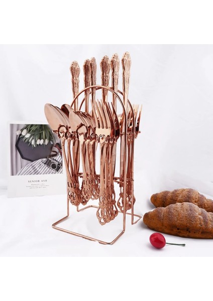 6 Adet Çay Kaşığı Vintage Batı Siyah Sofra Çatal Bıçak Kaşık Seti Yemek Bıçağı Çatal Kaşık Sofra Takımı Seti Altın Lüks Yemek Takımı Gravür Raf Seti (Yurt Dışından) fırsatları