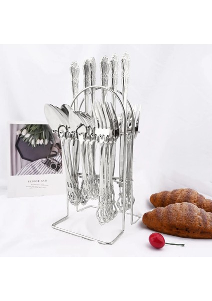 6 Adet Çay Kaşığı Vintage Batı Siyah Sofra Çatal Bıçak Kaşık Seti Yemek Bıçağı Çatal Kaşık Sofra Takımı Seti Altın Lüks Yemek Takımı Gravür Raf Seti (Yurt Dışından) indirimleri