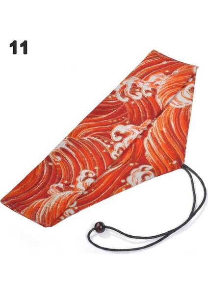 11 Taşınabilir Sofra Çantası Japon Baskı Yeniden Kullanılabilir Içecek Saman Chopstick Çatal Bıçak Takımı Çantası Büzgülü Çanta Çatal Bıçak Takımı Çantası Kaşık Çatal (Yurt Dışından)