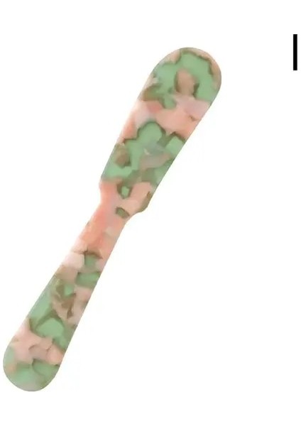 I Fransız Vintage Narin Desen Plastik Tatlı Kaşığı Reçel Tereyağı Bıçağı Çatal Sofra Sevimli Kaşık ve Çatal Seti (Yurt Dışından)