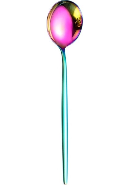 Çay Çatalı Yemek Takımı Gökkuşağı Gümüş Çatal Seti 304 Paslanmaz Çelik Lüks Sofra Takımı Ev Çatal Kaşık Bıçak Mutfak Yemeği Seti Bırak Gemi (Yurt Dışından) indirimleri