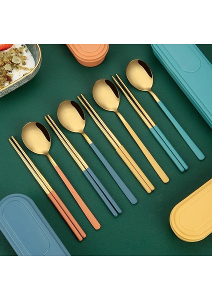 14 3 Adet/takım Çatal Bıçak Takımı Kaşık Çatal Çubuklarını Öğle Yemeği Sofra Kutusu ile Sabit Toka 304 Paslanmaz Çelik Yemek Takımı Mutfak Aksesuarları (Yurt Dışından) indirimleri