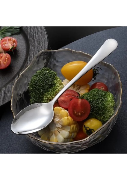 Akşam Yemeği Kaşığı 12 Adet 12 Adet Paslanmaz Çelik Kahve Çay Kaşığı Yemek Kaşığı Seti Dondurma Sundae Meyve Kaşığı Yemek Takımı Araçları Çatal Bıçak Kaşık Seti (Yurt Dışından)