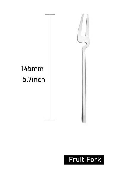 Gümüş Meyve Çatalı 1/4 Adet Sofra Seti Kaşık Çatal Bıçak Çatal Bıçak Takımları Mutfak Aracı Dondurma Tatlılar Çay Kahve Kullanımı Mutfak Yemek Takımı Siyah (Yurt Dışından)