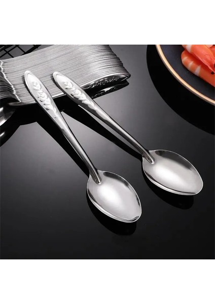 1 Adet Açık Sarı Paslanmaz Çelik Kaşık Gül Kaşık Kantin Yemek Çorba Kaşığı Dondurma Kaşığı Karpuz Kaşığı Ev Mutfak Sofra Aksesuarları (Yurt Dışından) fırsatları