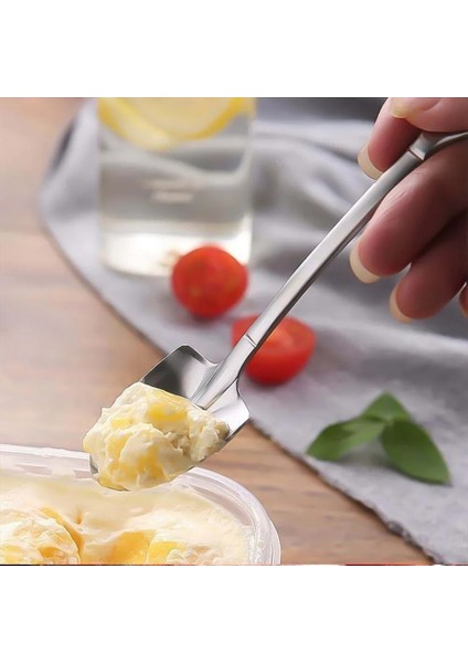 4 Ipucu Kürek 4 Adet Paslanmaz Çelik Kahve Çay Kaşığı Akşam Yemeği Için Yaratıcı Kürek Kepçe Dondurma Tatlı Karpuz Mutfak Sofra Bar Aracı (Yurt Dışından)
