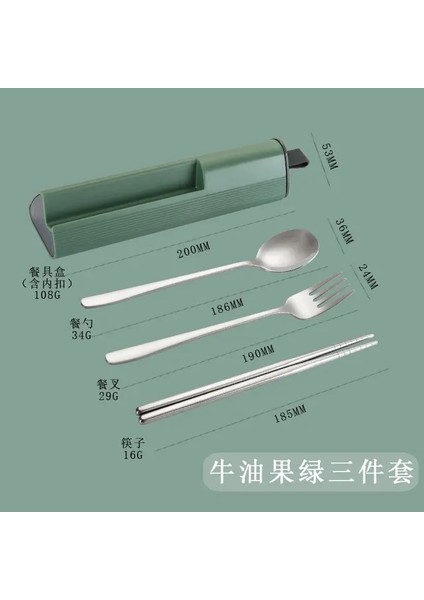 4 Adet Yeşil 304 Paslanmaz Çelik Kaşık Çatal Çubuklarını Çatal Bıçak Kaşık Seti Taşınabilir Yemek Takımı Seti Öğle Yemeği Sofra Kutusu ile Seyahat Kitchenaccessories (Yurt Dışından)