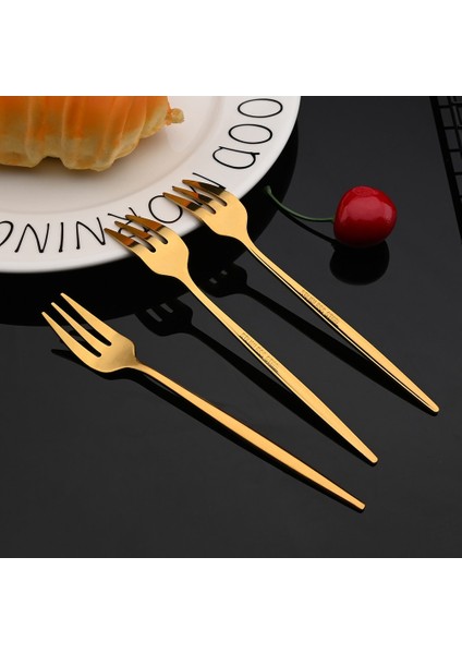 Gümüş 6 Adet Gökkuşağı Çay Çatal Seti Paslanmaz Çelik Küçük Meyve Çatalı Seti Tatlı Çatalı Kek Aperatif Salata Çatalı Yemek Takımı Çatal Seti (Yurt Dışından) indirimleri