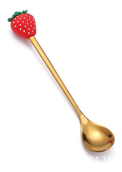 Stil 1 Meyve Kaşık Çatal 304 Paslanmaz Çelik Sofra Kek Kahve Tatlı Çorba Karıştırma Kaşık Çatal Karpuz Taşınabilir Seyahat Kullanımı (Yurt Dışından)