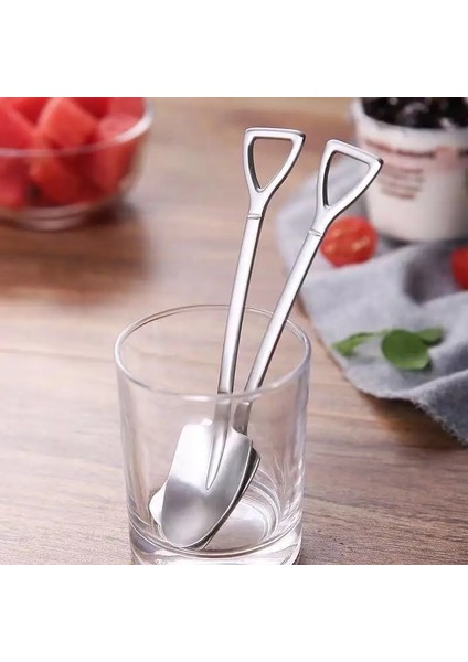 Gümüş Typea 1 Takım Kürek Kaşık Paslanmaz Çelik Çay Kaşığı Karpuz Kaşığı Yaratıcı Kahve Kaşığı Dondurma Tatlı Kaşığı Sofra Seti (Yurt Dışından)