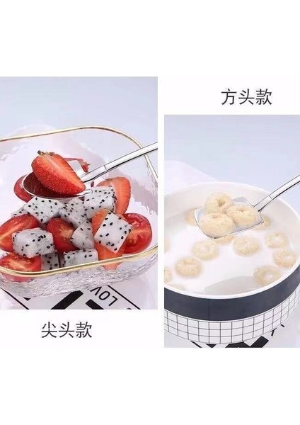 Gümüş Typea 1 Takım Kürek Kaşık Paslanmaz Çelik Çay Kaşığı Karpuz Kaşığı Yaratıcı Kahve Kaşığı Dondurma Tatlı Kaşığı Sofra Seti (Yurt Dışından) indirimleri