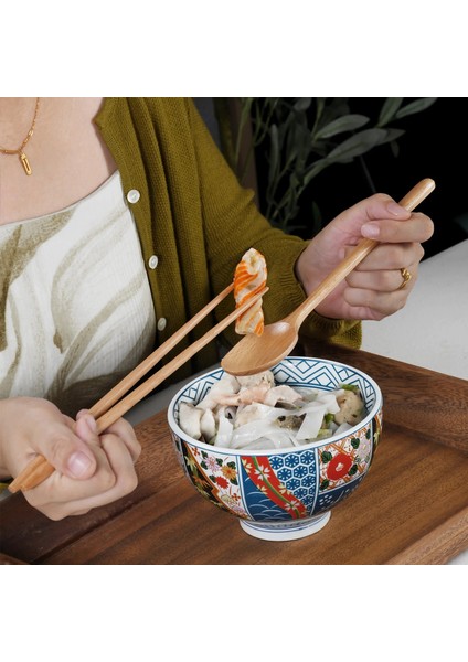 A3 Ahşap Yemek Çubukları Kaşık Japon Sofra Seti Doğal Ahşap Yemek Takımı Seti Yeniden Kullanılabilir Dayanıklı Suşi Çubuklarını Mutfak Çatal Bıçak Kaşık Seti (Yurt Dışından)