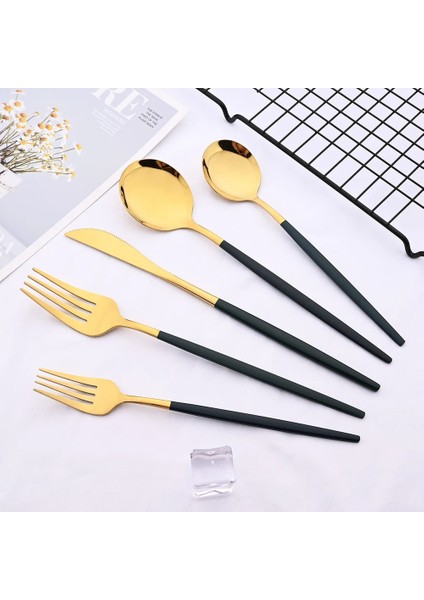 1 Adet Çay Kaşığı Gül Altın Ayna Çatal Bıçak Kaşık Seti Meyve Çatalı Kaşık Tatlı Bıçakları Düğün Yemek Takımı Paslanmaz Çelik Sofra Takımı Yemek Sofra Seti (Yurt Dışından) fırsatları