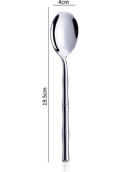 Yemek Kaşığı Bambu Yaratıcı Çatal Bıçak Kaşık Seti, 304 Paslanmaz Çelik Batı Sofra Takımı, Biftek Çatalı Kaşık Yemek Takımı Sofra Takımı Bulaşık Makinesinde Yıkanabilir (Yurt Dışından)