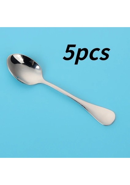 5 Adet Gümüş 304 Paslanmaz Çelik Tatlandırıcı Kaşık Kahve Tatlı Kaşığı Dondurma Kaşığı 9 cm Mini Kaşık Mutfak Aksesuarları Hediye 2 Adet/5 Adet (Yurt Dışından)