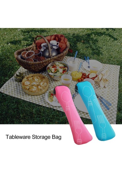 Gül Kırmızı 1 Adet Taşınabilir Sofra Kutusu Kapak Çevirin Tipi Yıkanabilir Çatal Bıçak Takımı Açık Seyahat Kamp Saklama Çantası Öğrenciler Kaşık Çatal Durumda (Yurt Dışından)