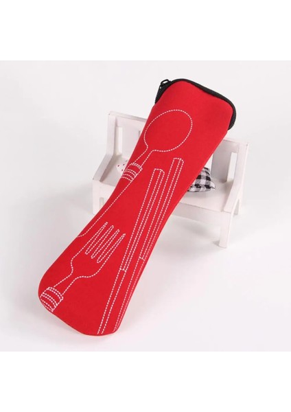 Gül Kırmızı 1 Adet Taşınabilir Sofra Kutusu Kapak Çevirin Tipi Yıkanabilir Çatal Bıçak Takımı Açık Seyahat Kamp Saklama Çantası Öğrenciler Kaşık Çatal Durumda (Yurt Dışından) modelleri