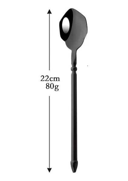 Siyah Kaşık Siyah 304 Paslanmaz Çelik Ayna Yemek Takımı Çatal Seti Aquaman Trident Çatal Batı Biftek Bıçağı Kaşık Sofra Takımı Seti Sofra Seti (Yurt Dışından)
