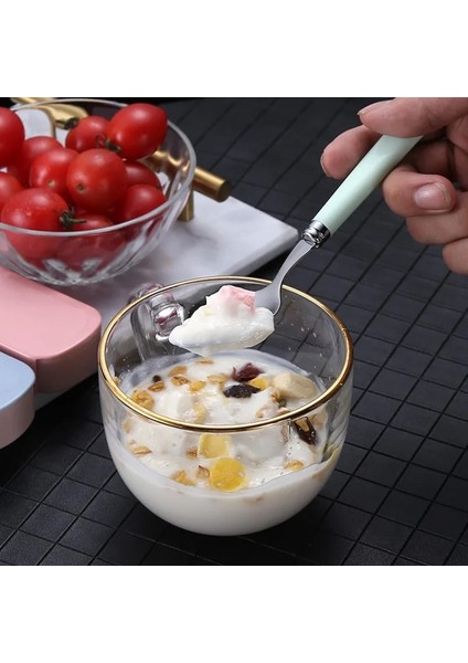 Pink-4pcs 410 Paslanmaz Çelik Çubuklarını Sofra Taşınabilir Çatal Kaşık Öğrenci Ofis Çalışanı Üç Parçalı Sevimli Saklama Kutusu Çatal Bıçak Kaşık Seti (Yurt Dışından) indirimleri