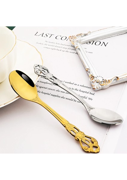 Çay Kaşığı 6 Adet Drmfiy Royal 6/24 Adet Çatal Bıçak Kaşık Seti Paslanmaz Çelik Batı Yemek Takımı Sofra Seti Bıçaklar Çatal Kahve Çay Kaşığı Gümüş Set (Yurt Dışından) modelleri