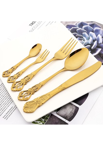 Çay Kaşığı 6 Adet Drmfiy Royal 6/24 Adet Çatal Bıçak Kaşık Seti Paslanmaz Çelik Batı Yemek Takımı Sofra Seti Bıçaklar Çatal Kahve Çay Kaşığı Gümüş Set (Yurt Dışından) indirimleri