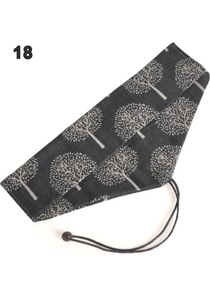 18 Taşınabilir Sofra Çantası Japon Baskı Yeniden Kullanılabilir Içecek Saman Chopstick Çatal Bıçak Takımı Çantası Büzgülü Çanta Çatal Bıçak Takımı Çantası Kaşık Çatal (Yurt Dışından)