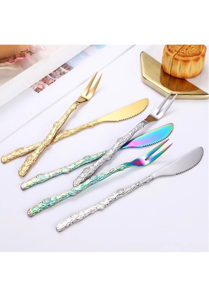 A06 1 Adet Paslanmaz Çelik Bıçak Çatal Vintage Sonbahar Ortası Ay Kek Bıçağı Çatal Tatlı Bıçağı Meyve Çatalı Mutfak Gereçleri Sofra (Yurt Dışından) modelleri