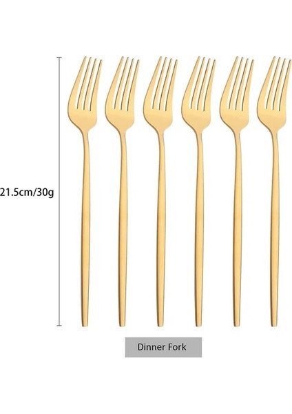 Yemek Çatalı Altın Yemek Takımı Çatal Bıçak Takımı Tatlı Bıçağı Çatal Çay Kaşığı Dondurma Kaşığı Yemek Çubukları Sofra Takımı Paslanmaz Çelik Sofra Gümüş (Yurt Dışından)