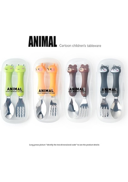 F 304 Paslanmaz Çelik Bebek Kaşığı Taşınabilir Sofra Yaratıcı Sevimli Karikatür Bebek Kaşığı (Yurt Dışından) fiyatları