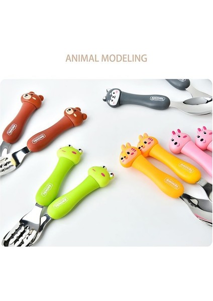 F 304 Paslanmaz Çelik Bebek Kaşığı Taşınabilir Sofra Yaratıcı Sevimli Karikatür Bebek Kaşığı (Yurt Dışından) modelleri