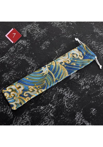 05 Taşınabilir Çatal Çanta Kumaş Keten Sofra Bıçak Çatal Kaşık Konteyner Balık Çizgili Baskı Japonya Tarzı Yemek Takımı Çanta Mutfak Için (Yurt Dışından)