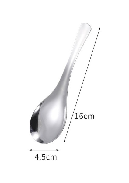 Paslanmaz Çelik Çin Çorba Kaşığı Gümüş Ev Mutfak Kullanımı Yuvarlak Alt Çorba Kaşığı Kalın Kaşık Dondurma Kahve Kaşığı Sofra (Yurt Dışından)