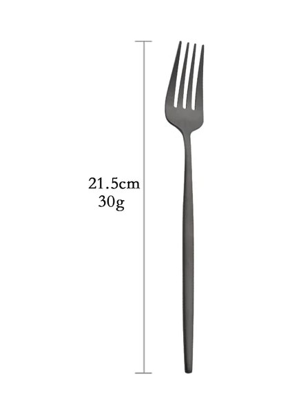 Yemek Çatalı Mat Siyah Yemek Takımı Bıçak Seti Çatal Tatlı Kaşığı Sofra Çatal Bıçak Kaşık Seti Paslanmaz Çelik Gümüş Sofra Takımı Mutfak Yemeği Seti (Yurt Dışından)