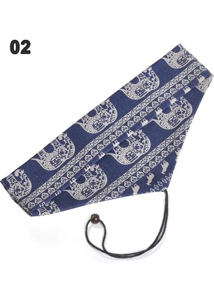 02 Taşınabilir Sofra Çantası Japon Baskı Yeniden Kullanılabilir Içecek Saman Chopstick Çatal Bıçak Takımı Kese Ipli Çanta Çatal Çanta Kaşık Çatal (Yurt Dışından)